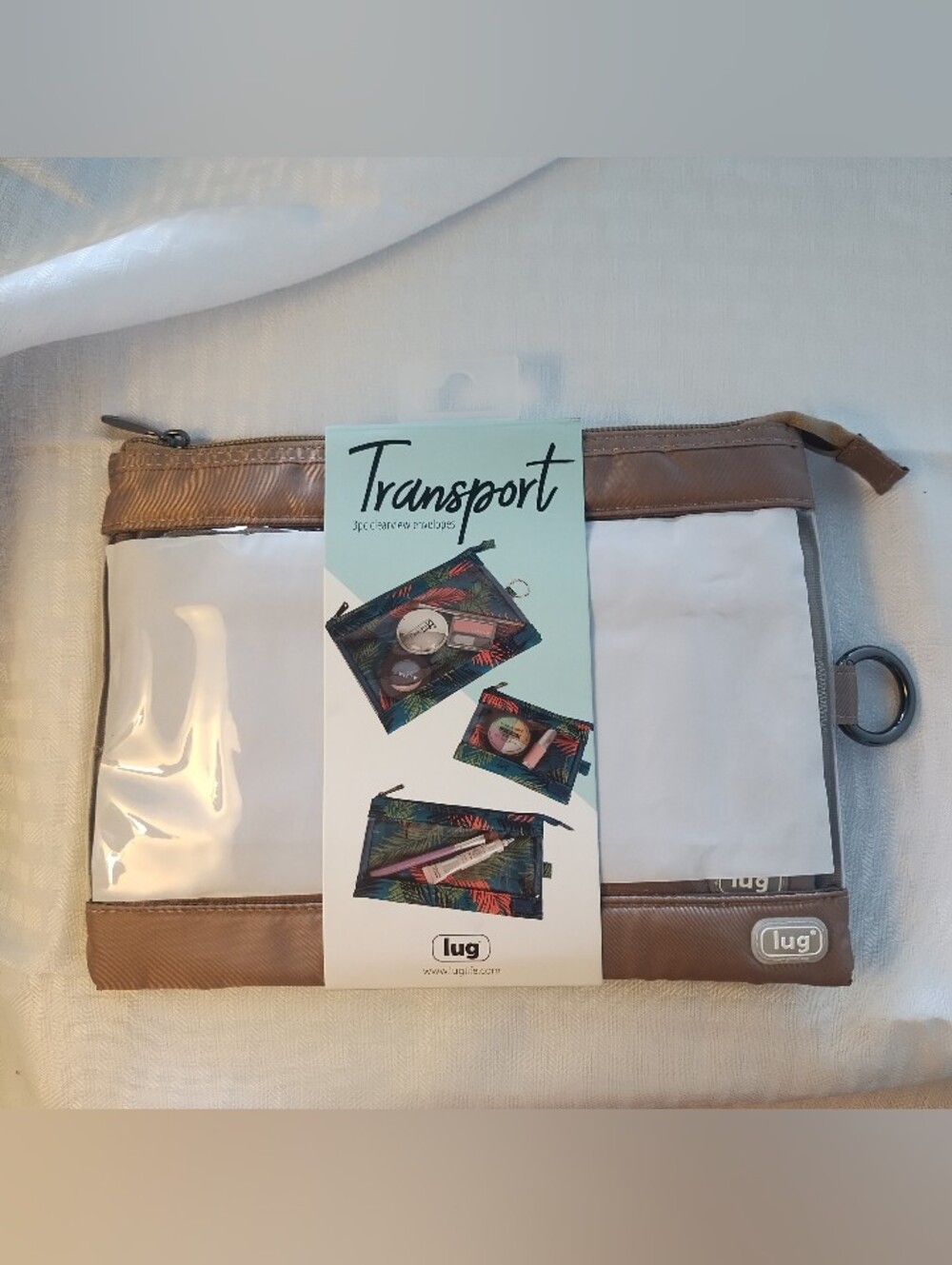NWT Lug Transport 3pc Storage Envelopes In Tan